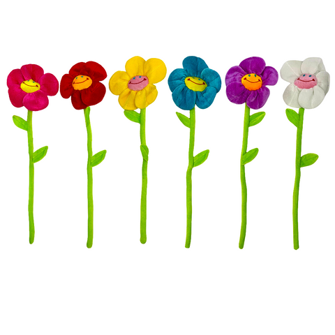 25" Plush Daisy - Assorted Colors (Dozen)