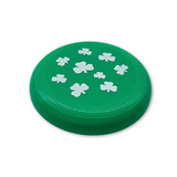 Green and White Frisbee with Clover Imprint 3.5" (6 Dozen)