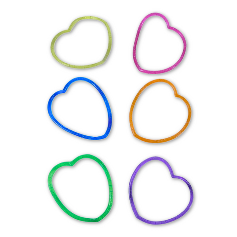 Heart Bracelet - Assorted Colors (Pack of 6)