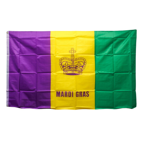 Mardi Gras Flag 3' x 5'  (Each)