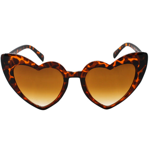 Leopard Heart Cat-Eye Sunglasses (Each)