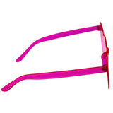 Neon Pink Acrylic Heart Cat-Eye Glasses (Each)