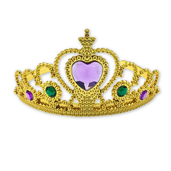 ?Gold Tiara with Purple Gemstones Gold Purple Tiara Crown Princess Queen headress jewelry  main image 4