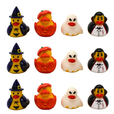 Assorted Halloween Rubber Ducks (Dozen)