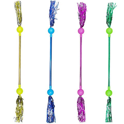 21.5" Tinsel Ball Baton - Assorted Colors (Pack of 6)