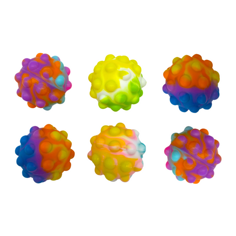 2.5" Fidget Pop Ball - Assorted (Pack of 6)