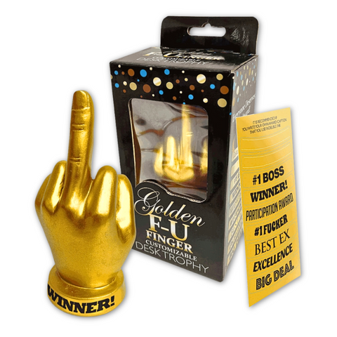 Gold FU Finger Trophy (Each)
