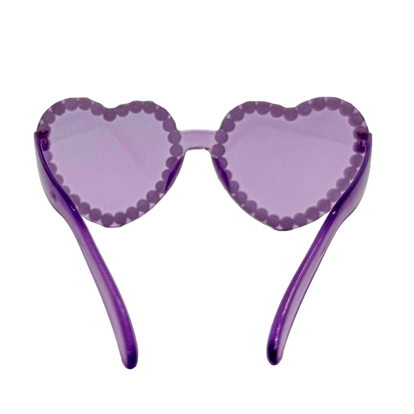 Purple Pearl Heart Sunglasses (Each) – Mardi Gras Spot display picture 1