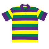 Purple, Green, and Gold Short Sleeve Polo Shirt (Each)