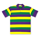 Purple, Green, and Gold Short Sleeve Polo Shirt (Each)