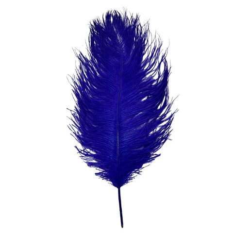 Royal Blue Ostrich Feather Plume 18" to 20" (Pack of 6)