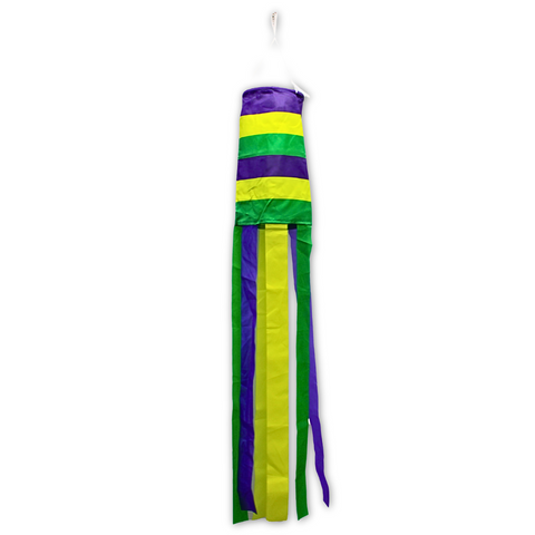 Purple, Green, and Yellow Mardi Gras WindSock (Each)