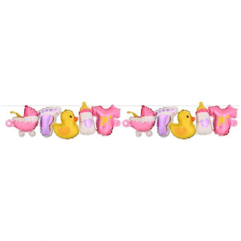 Baby Girl Balloon Streamers (Each)