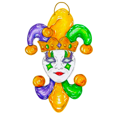 Mardi Gras Jester Door Hanger (Each)