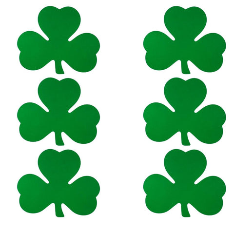 12" Printed Shamrock Cutouts (Pack of 6)