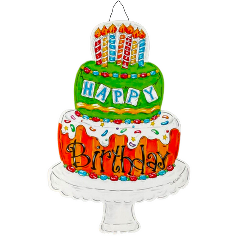 Happy Birthday Cake Door Hanger (Each)