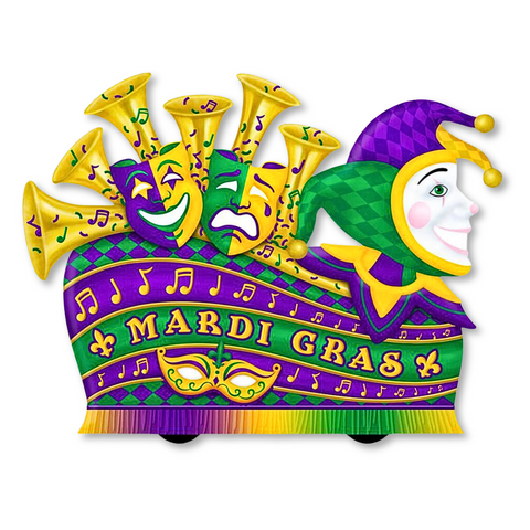 Mardi Gras Float Sign - 15"W x 11.7"H (Each)