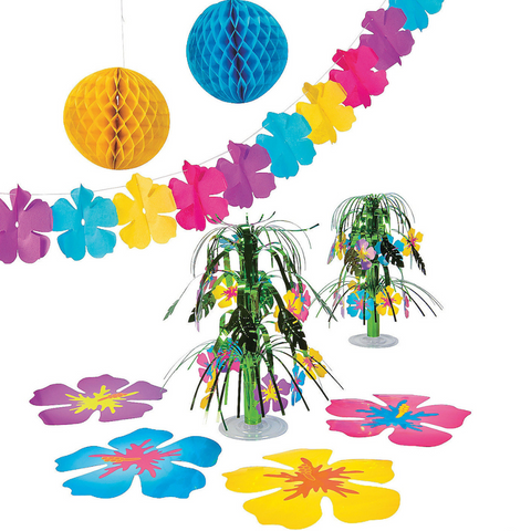 Luau Hibiscus Party Decorating Kit - 9 piece set (Each)