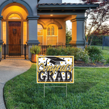 Plastic Congrats Graduation Yard Sign - 11.5" x 15.5" (Each)