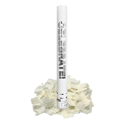 16" White Paper Confetti Cannon (Each)