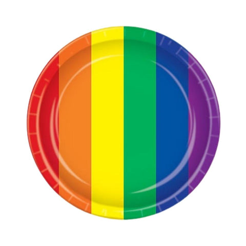 9" Rainbow Plates (Pack of 8)