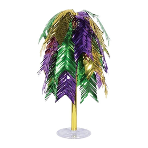 Purple, Green and Gold Metallic Feather Cascade Centerpiece (Each)