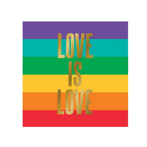 5" Love Is Love Beverage Napkins (Pack of 20)