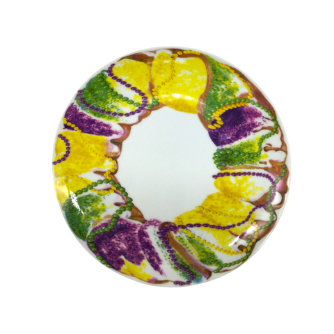 8" King Cake Dessert Plates (Set of 4)