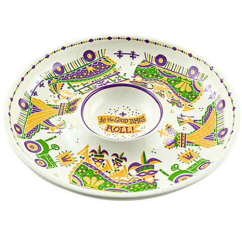Chip & Dip Bowl - Let the Good Times Roll (Each)