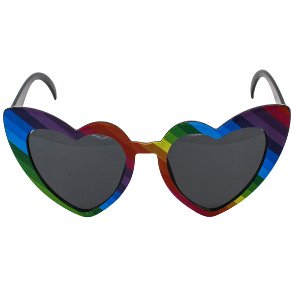 Rainbow Heart Sunglasses (Each) – Mardi Gras Spot