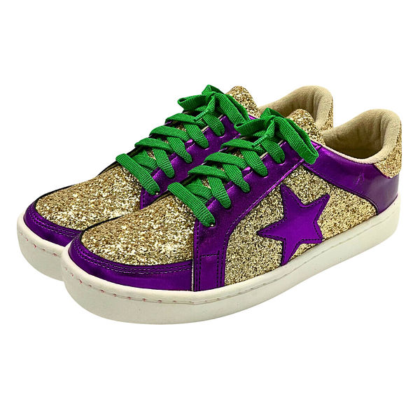 Purple and gold shoes online