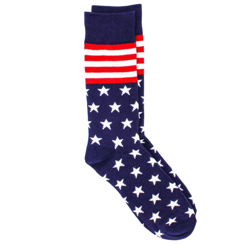Patriotic Red, White & Blue Socks (Pair)