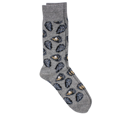 Men's Oyster Socks Gray One Size (Pair)