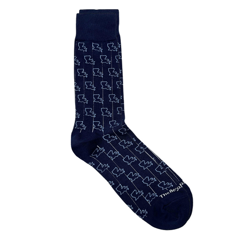 Men's Navy Louisiana Socks (Pair)