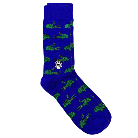 Bonfolk Blue Gator Socks (Pair)
