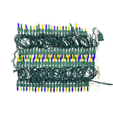 Purple, Green and Gold Mini Mardi Gras String of 100 Lights 22' (Each)