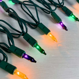 Purple, Green and Gold Mini Mardi Gras String of 100 Lights 22' (Each)