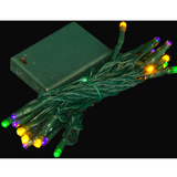 LED Mardi Gras Lights - Battery Operated Purple, Green and Gold - 20 Lights 6' (Each)