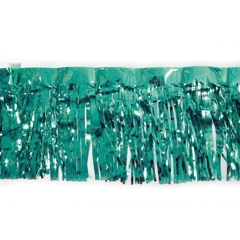 Teal Metallic Fringe 15" X 10' (Pack)