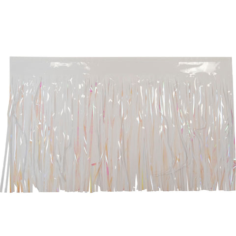 Iridescent & White Fringe 15" X 10' (Pack)