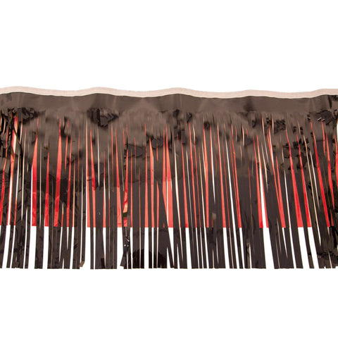 Metallic Red & Vinyl White Fringe 15" X 10' (Pack)