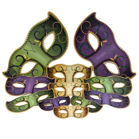 Mardi Gras Mask Cutout 6.25" to 18.25"(Each)