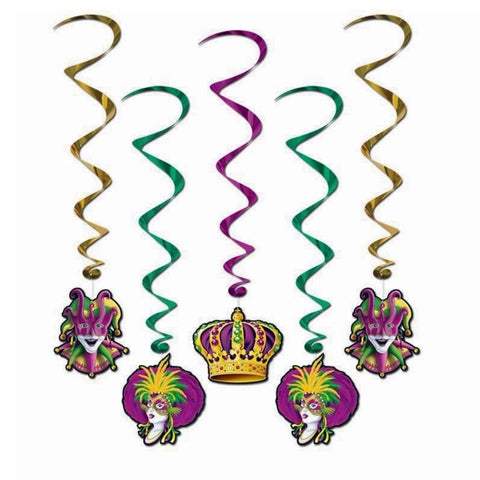 Mardi Gras Whirl 3' 4" (Pack of 5)