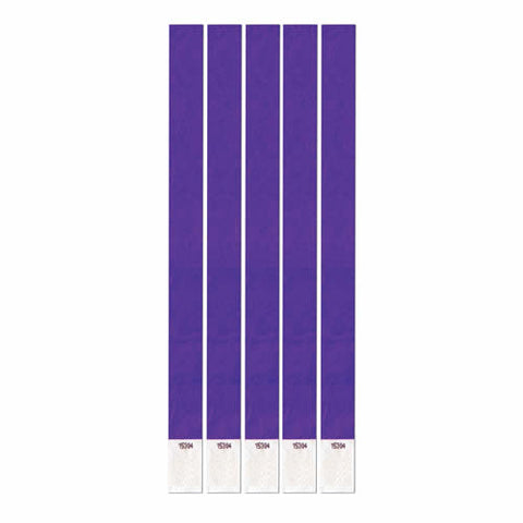 Purple Tyvek Wristband .75" x 10" (Pack of 100)
