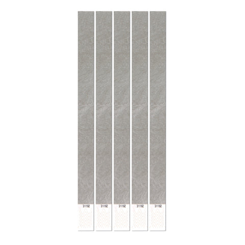 Silver Tyvek Wristbands .75" x 10" (Pack of 100)