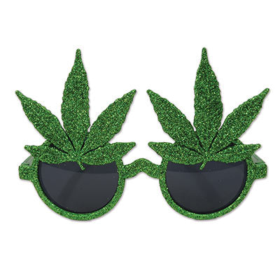 Glittered Weed Glasses (Each)