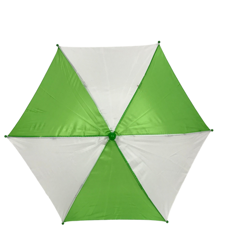 Green and White Umbrella 14.5" (Each)