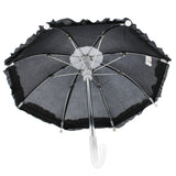 Black Umbrella with Ruffle 5" (Each)