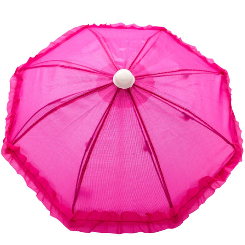 Magenta Umbrella with Ruffle  5" (Each)