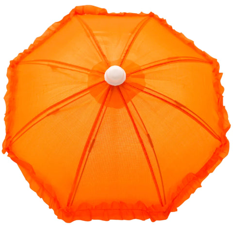 Orange Umbrella with Ruffle  5" (Each)